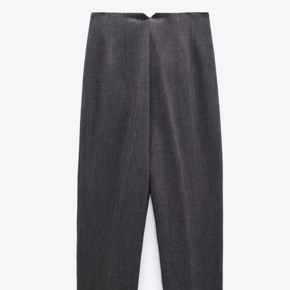 ZARA High-Waisted Pants - Gray marl | 2162/888 - Size L - Picture 4 of 5